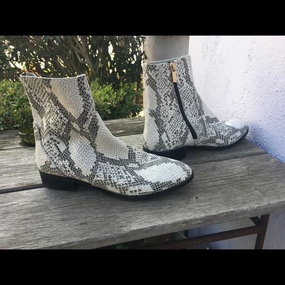 Topshop Klaus snake printed ankle bootie sz 37/6.5 - Picture 6 of 8